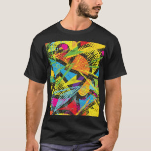 Chaotic Neon: Abstract Graffiti Pattern. T-Shirt