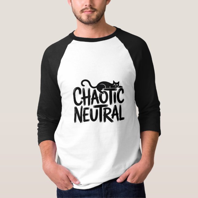Chaotic Neutral Cat - Funny T-Shirt (Front)