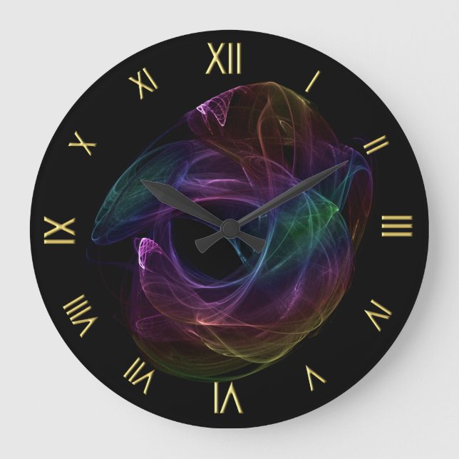 Chaotic Rainbow Wall Clock (Front)