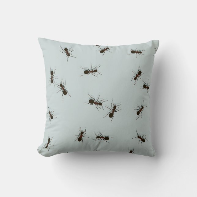 Chaotic Red Ants Stylish Pattern Cushion (Front)