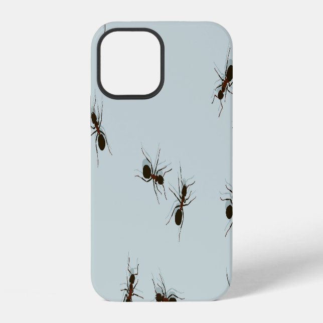 Chaotic Red Ants Stylish Pattern iPhone Case (Back)
