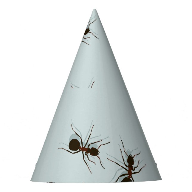 Chaotic Red Ants Stylish Pattern Party Hat (Front)