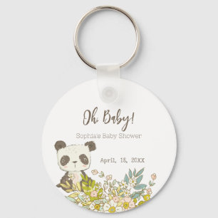 Chapa Baby Shower Panda Key Ring