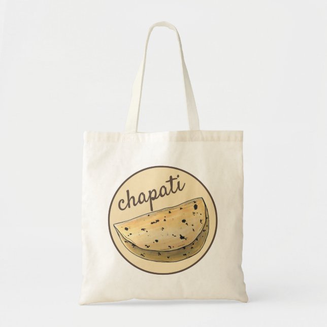 Chapati Roti Indian Food Bread Flatbread Bakery Tote Bag (Front)