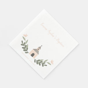 Chapel and Flowers Soft Blush Napkins