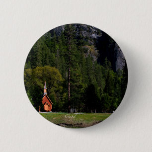 Chapel at Yosemite 6 Cm Round Badge