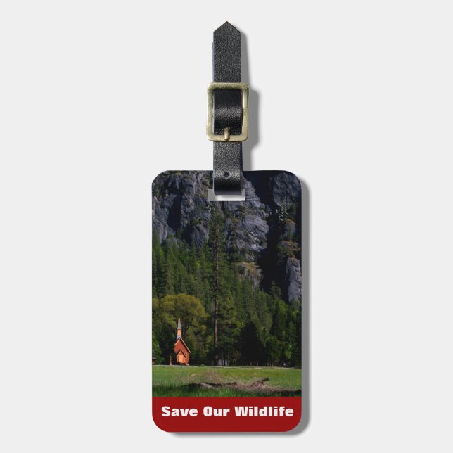 Chapel at Yosemite Luggage Tag (Front Vertical)