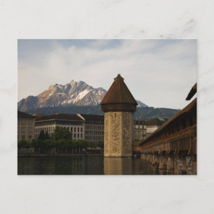 Chapel bridge (Kappelbrücke) switzerland postcard