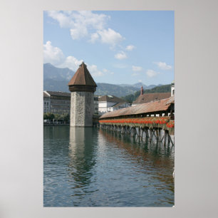 Chapel Bridge, Lucerne, Switzerland Poster