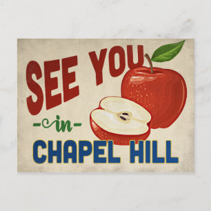Chapel Hill North Carolina Apple - Vintage Travel Postcard
