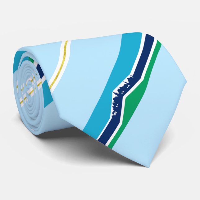 Chapel Hill (North Carolina) city flag Neck Tie (Rolled)