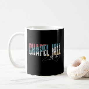 Chapel Hill North Carolina Cool Retro Weathered  Coffee Mug