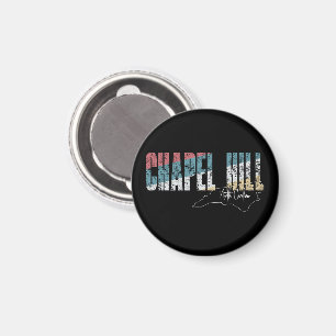 Chapel Hill North Carolina Cool Retro Weathered Magnet