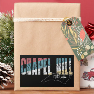 Chapel Hill North Carolina Cool Retro Weathered  Rectangular Sticker