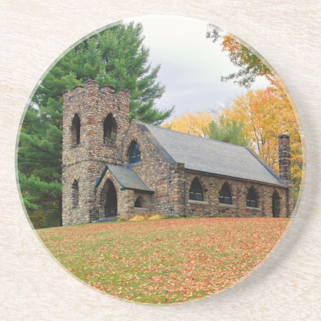 Chapel in fall coaster (Front)