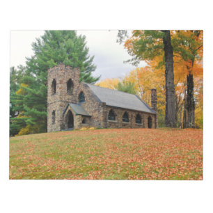 Chapel in fall notepad