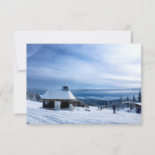 Chapel in the Alps Snow Mountain Thank You Card