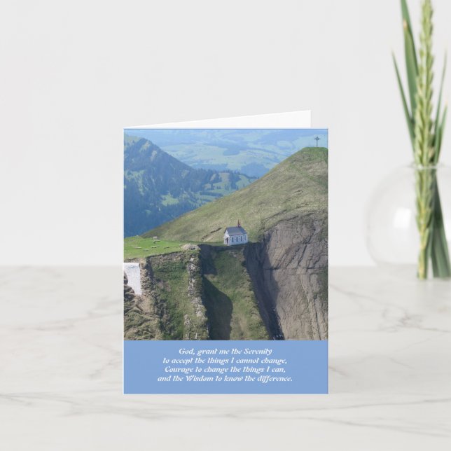 Chapel in the Swiss Alps Thank You Card (Front)