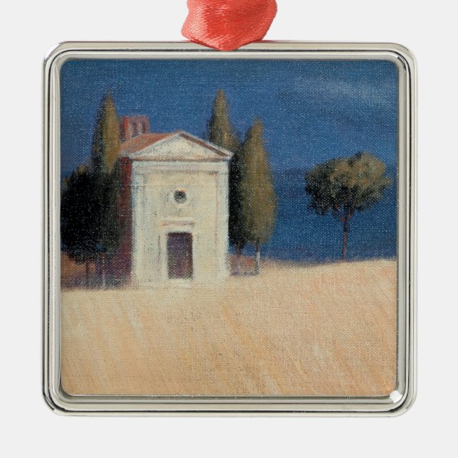 Chapel near Pienza II 2012 Metal Tree Decoration (Front)