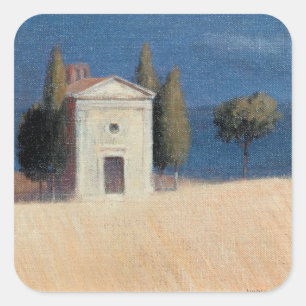 Chapel near Pienza II 2012 Square Sticker