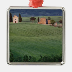 Chapel San Quirico d'Orcia, Tuscany, Italy Metal Tree Decoration