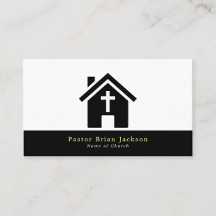Chapel Silhouette, Christianity, Religious Business Card