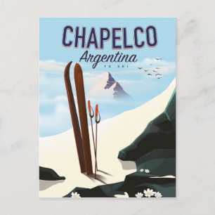 Chapelco Argentina to Ski Postcard