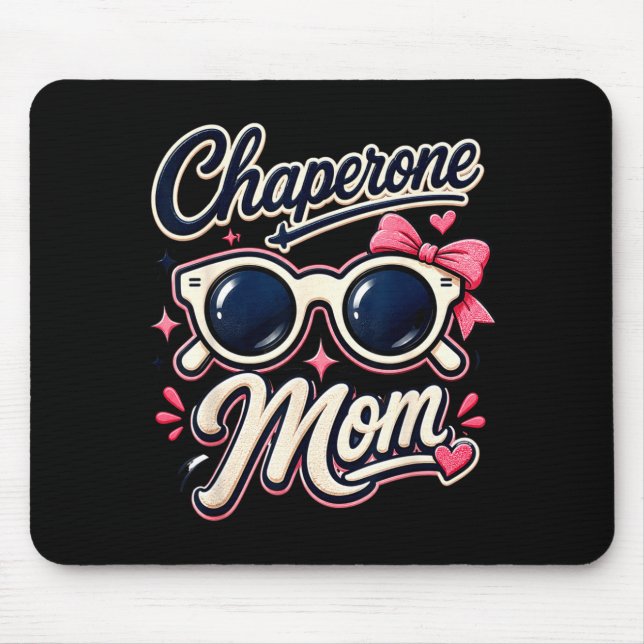 Chaperone mum retro sunglasses school even mouse mat (Front)