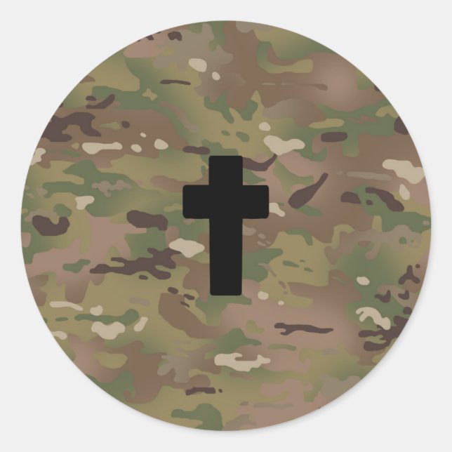 Chaplain (Christian) Classic Round Sticker (Front)