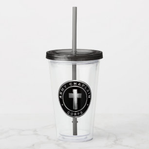 Chaplain Corps Army Veteran  Acrylic Tumbler