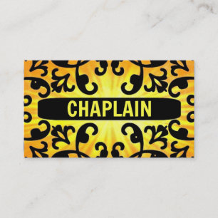 Chaplain Sunshine Damask Business Card
