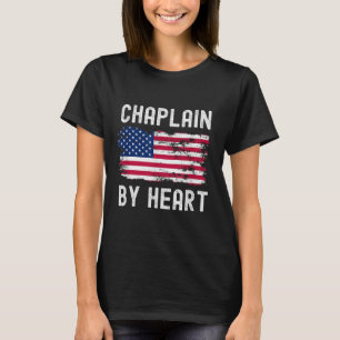 Chaplain Usa Flag Profession Retro Job Title  T-Shirt