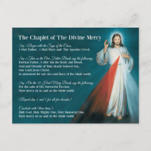 Chaplet of Divine Mercy Prayer Postcard