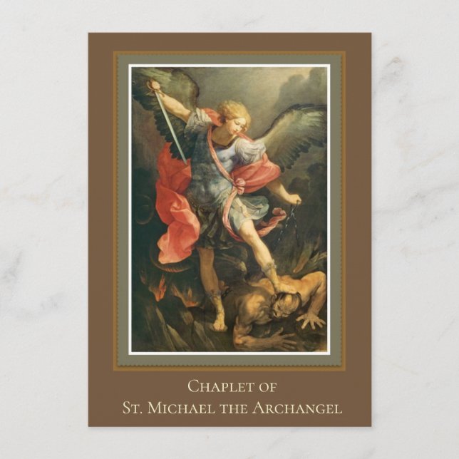Chaplet of St. Michael the Archangel Prayer Holy Enclosure Card (Front)