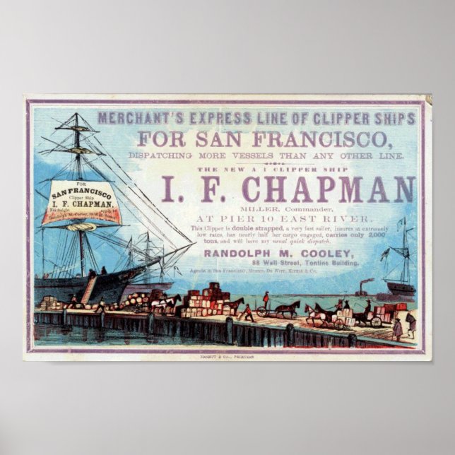 Chapman Clipper Ship Historical Repro Poster (Front)