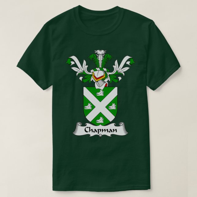 Chapman Coat of Arms Family Crest 1  T-Shirt (Design Front)