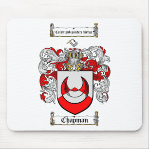 CHAPMAN FAMILY CREST -  CHAPMAN COAT OF ARMS MOUSE MAT