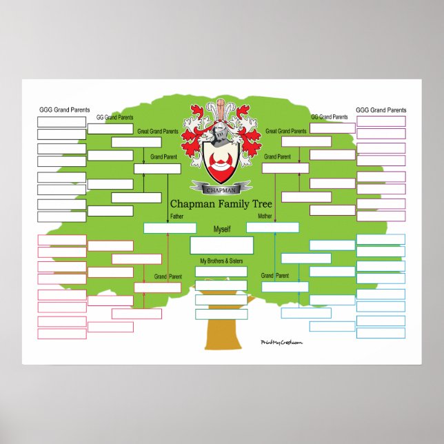Chapman Family Tree Poster (Front)