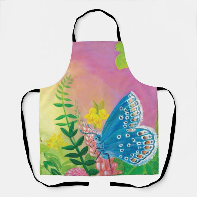 Chapman's blue butterfly  apron (Front)