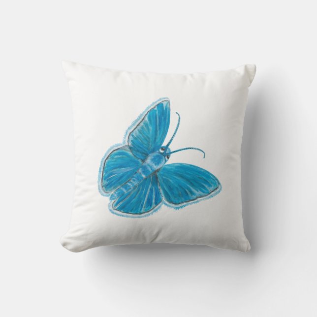 Chapman's blue butterfly  cushion (Front)