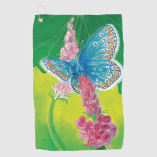 Chapmans blue butterfly (Polyommatus thersites)  Golf Towel