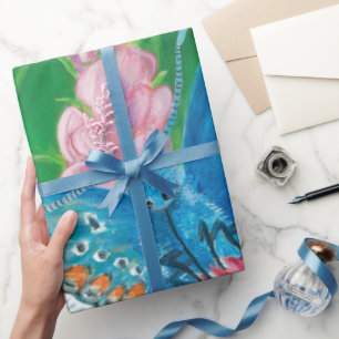 Chapmans blue butterfly (Polyommatus thersites) Wrapping Paper