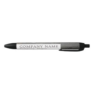 Chapped Grey Tree Bark, Rustic Company/Event Black Ink Pen