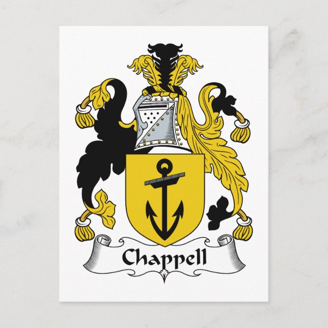 Chappell Family Crest Postcard (Front)