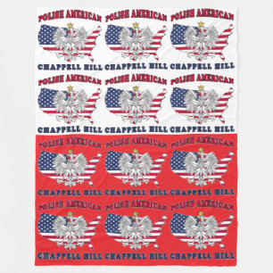 Chappell Hill Texas Polish American Fleece Blanket