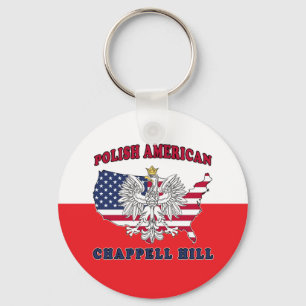 Chappell Hill Texas Polish American Key Ring
