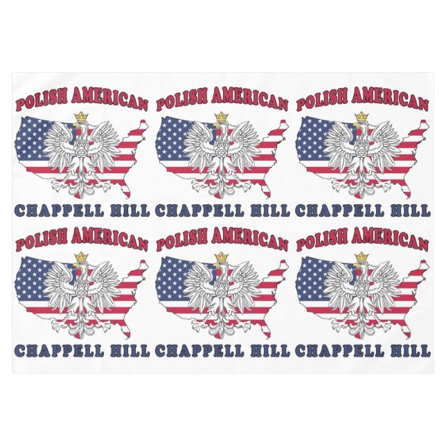 Chappell Hill Texas Polish American Tablecloth (Front (Horizontal))