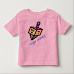 Chappy Chanukah Kids' Shirts<br><div class="desc">Dreidel with "Chappy Chanukah" in chalk-like blue letters.</div>
