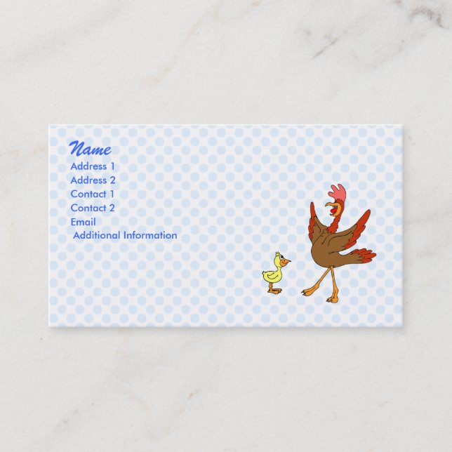 Chappy & Chippy chicken Business Card (Front)