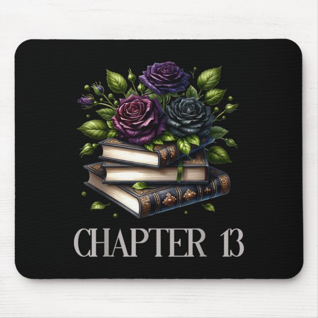 Chapter 13 13th Birthday Girls Book Lovers Gothic  Mouse Mat (Front)
